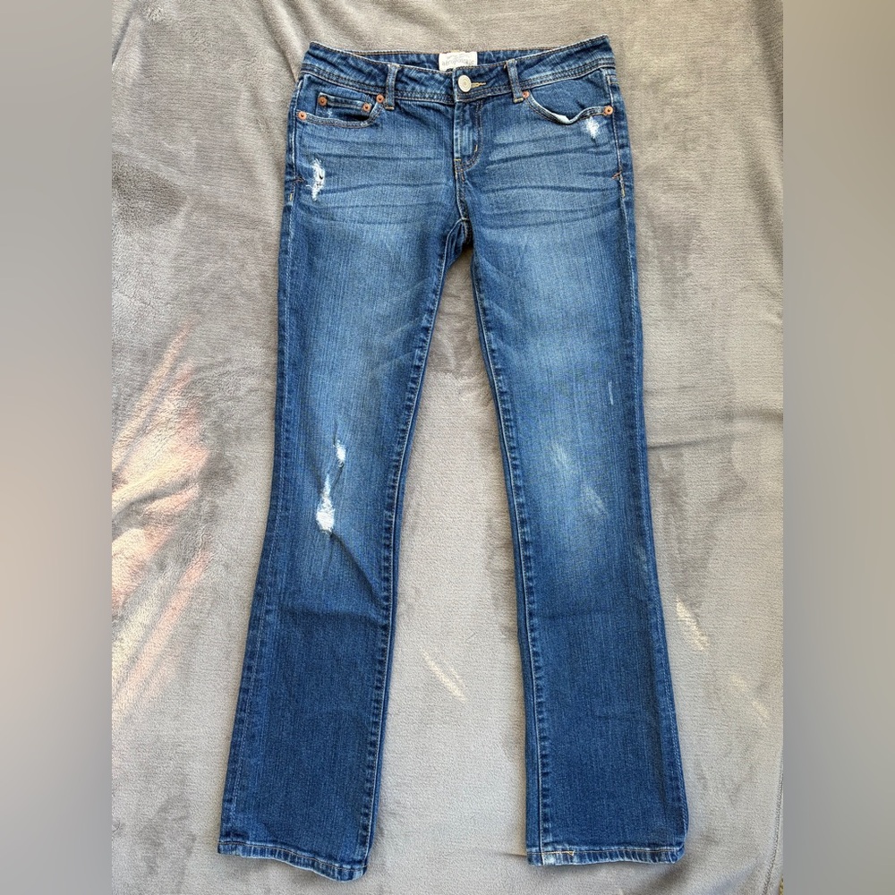 Y2K Aeropostale Bootcut Chelsea Distressed Denim Blue Jean Vintage size 4